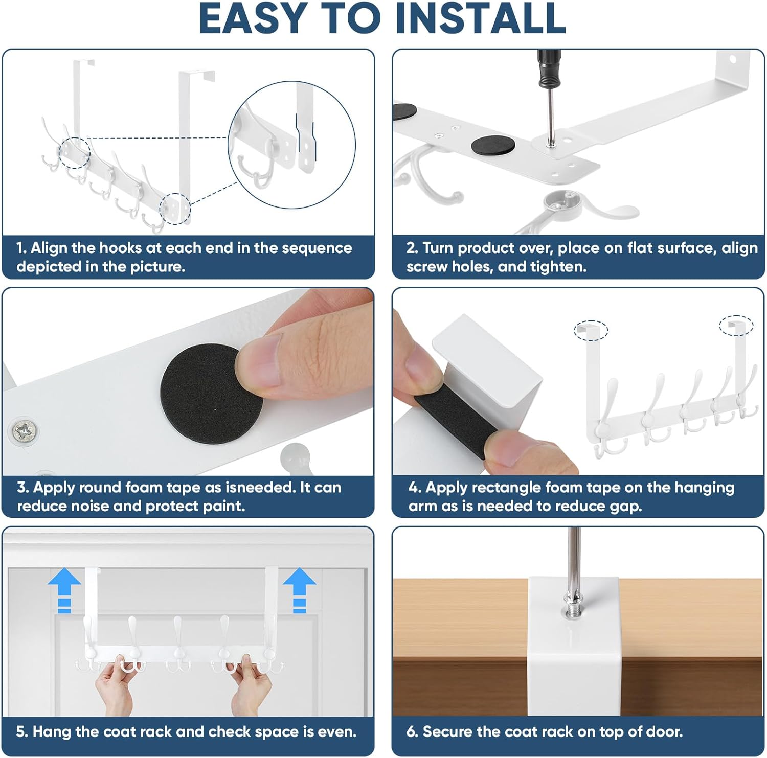 Extra Strong Over-the-Door Hook for Bathroom Bedroom Use