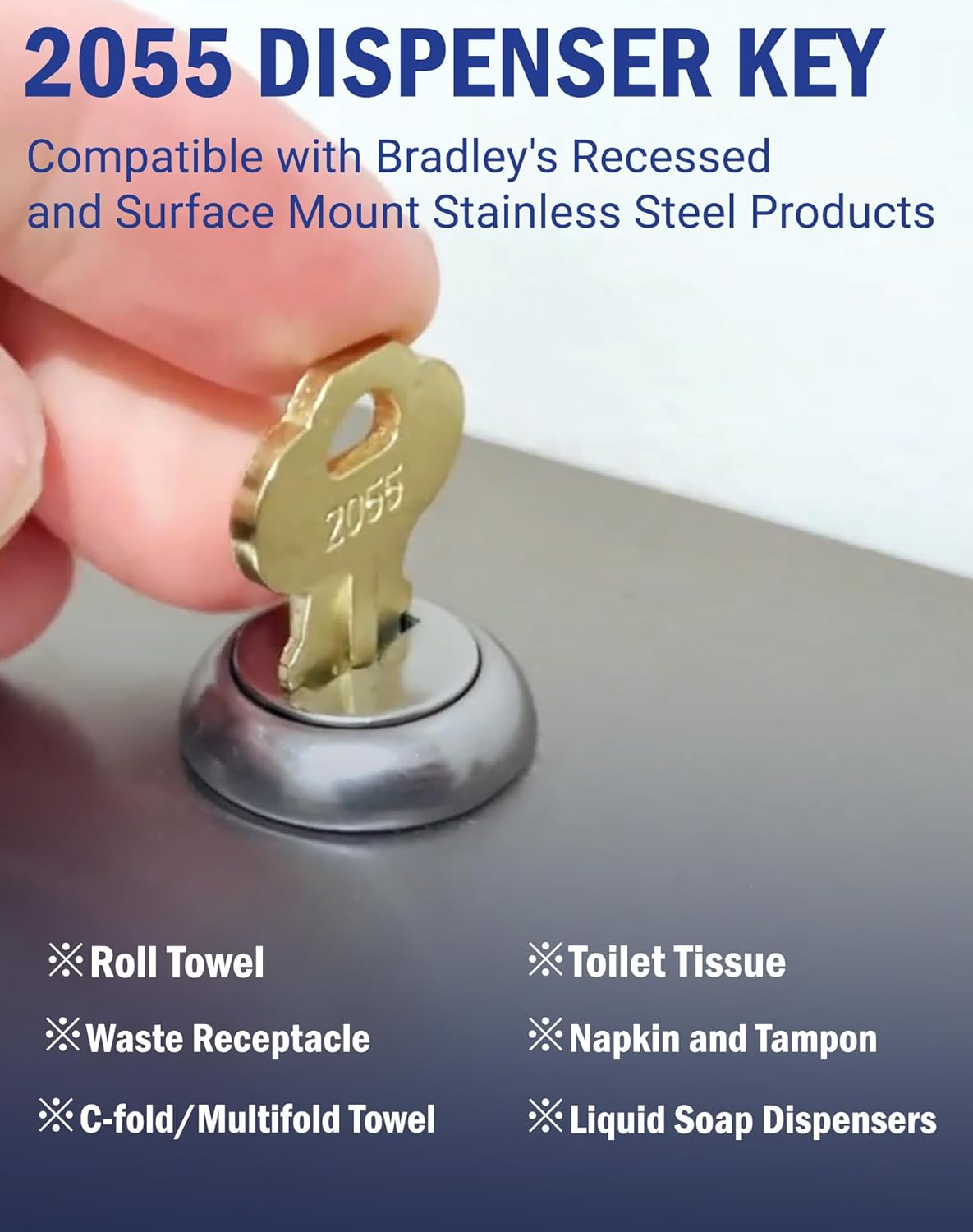 6-Pack Badogrio bathrooms 2055 dispenser key Bradley compatible