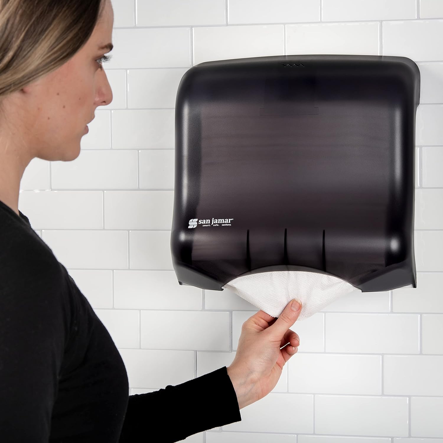 San Jamar Classic UltraFold Towel Dispenser Black 115x6 Inches