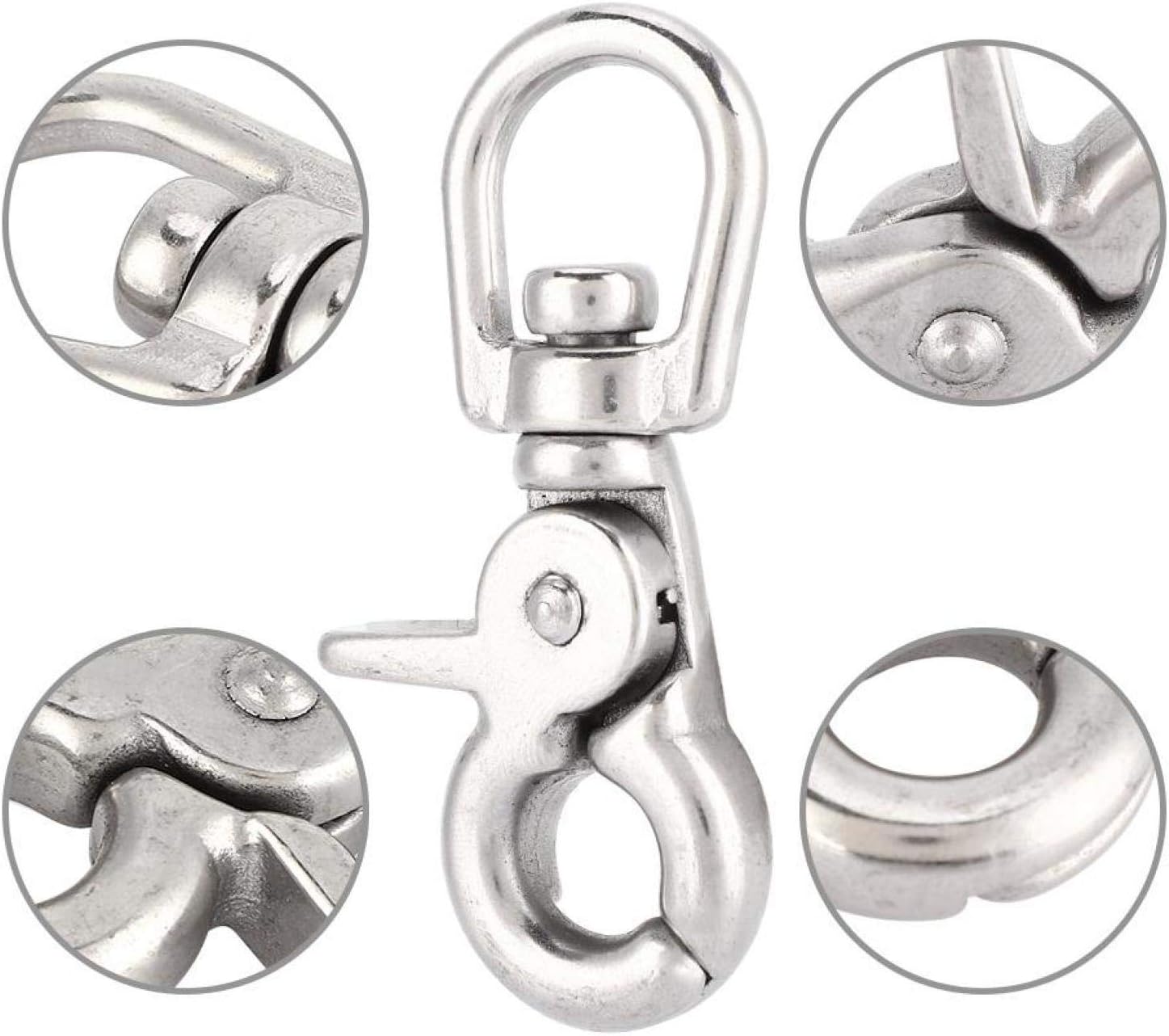 Perfectly Durable Stainless Steel Trigger Bolt Snap Clip Hook Set - Lightweight