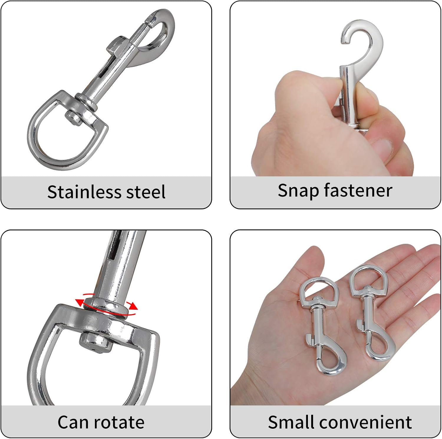ZWLFLF 12-Piece 3 Inch Swivel Snap Hooks