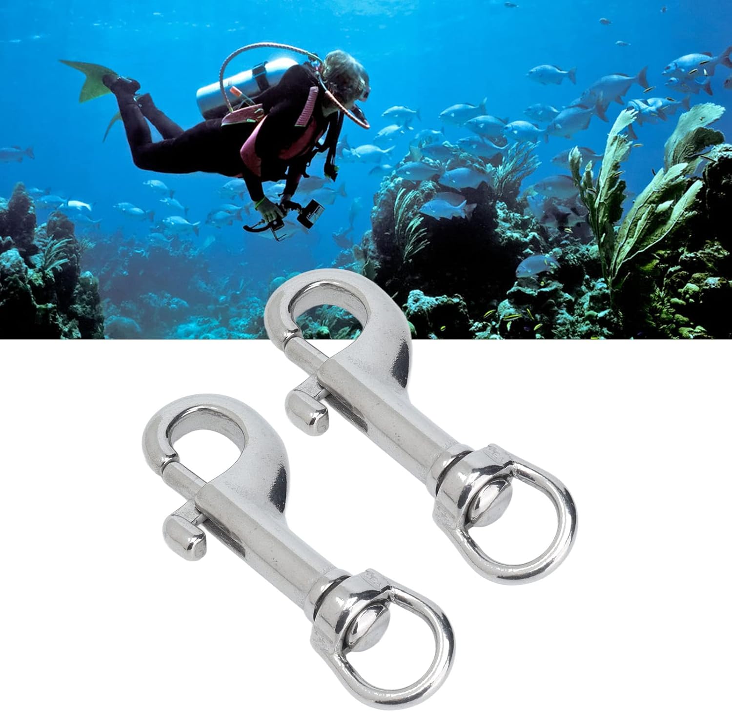 Fafeicy Single Ended Bolt Snap Hook 2Pcs