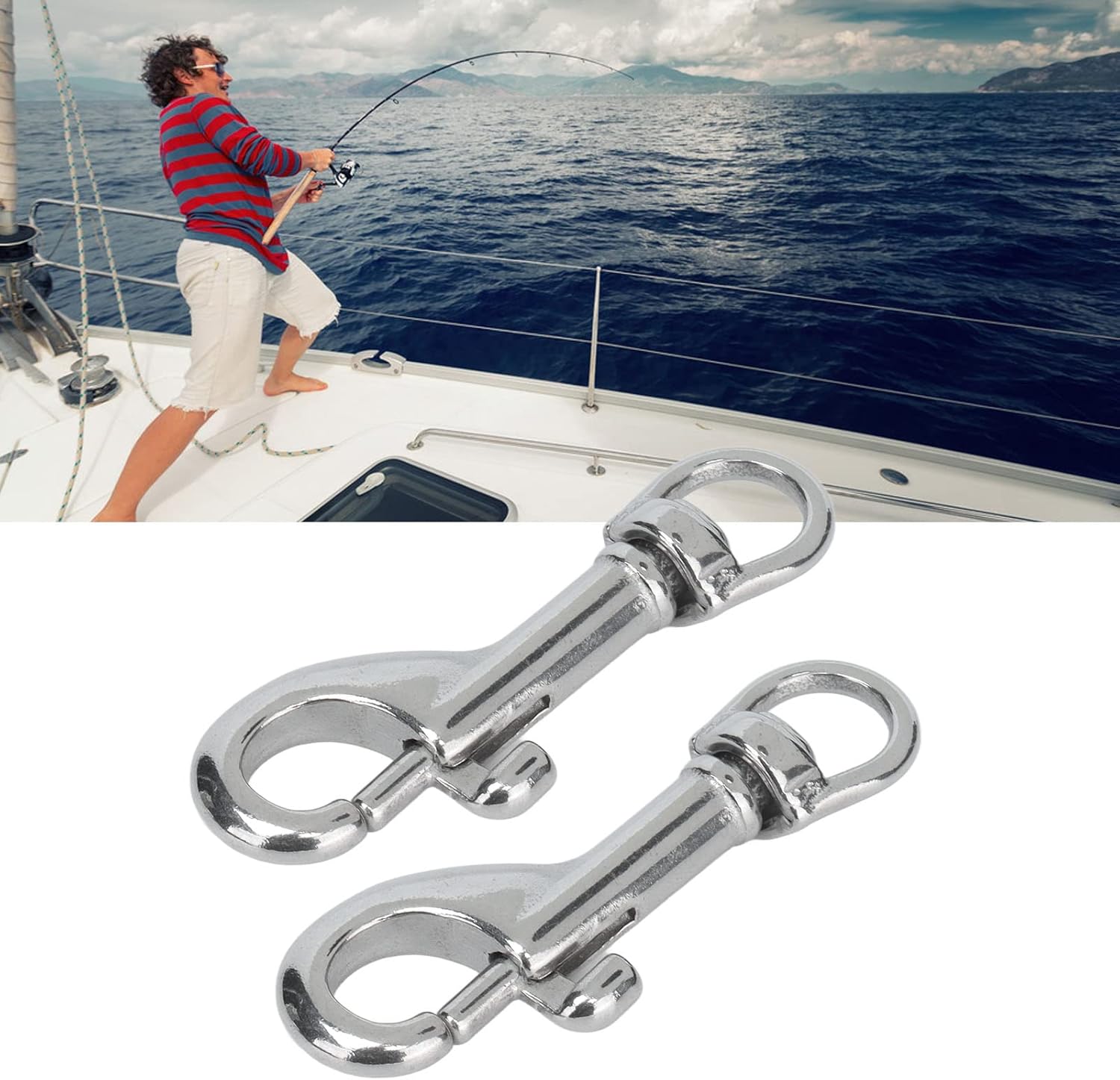 Fafeicy Single Ended Bolt Snap Hook 2Pcs