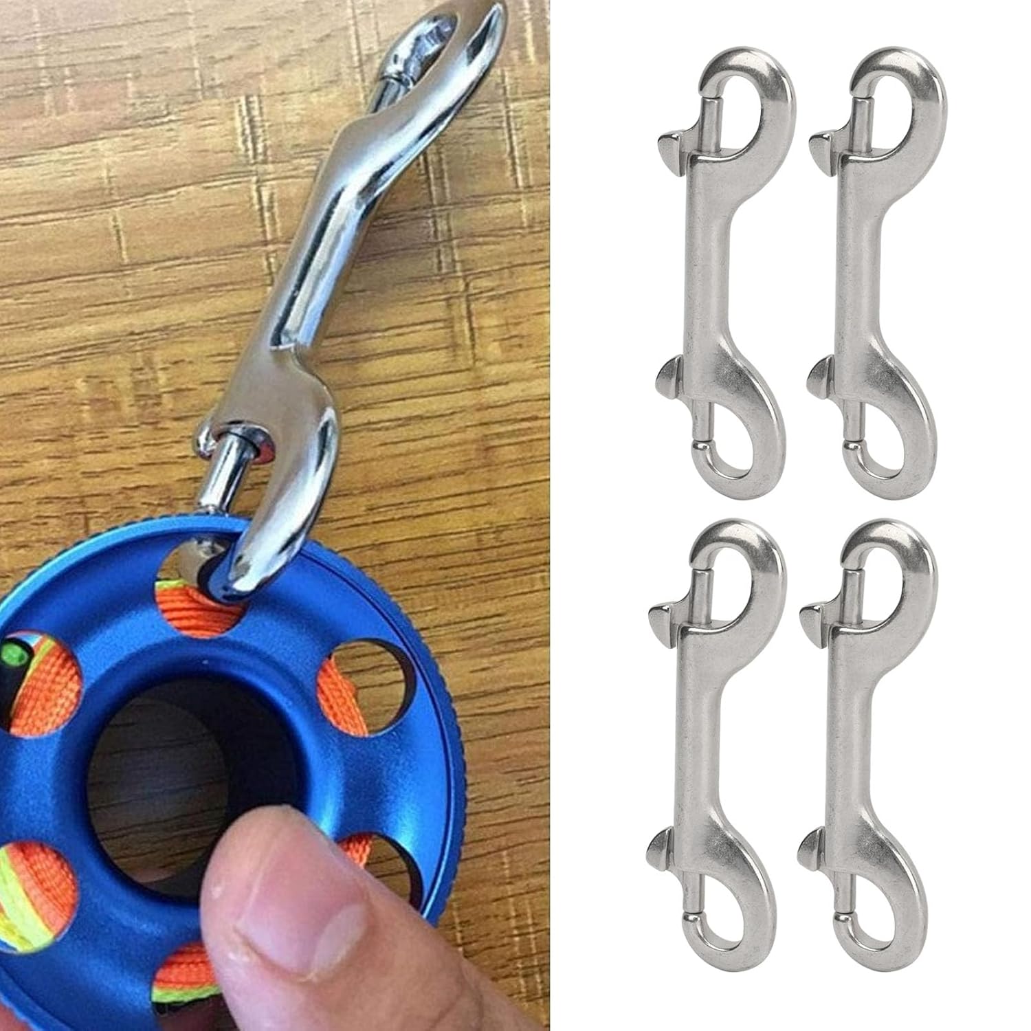 Double-Ended Marine Grade Stainless Steel Bolt Snap Hooks 115mm