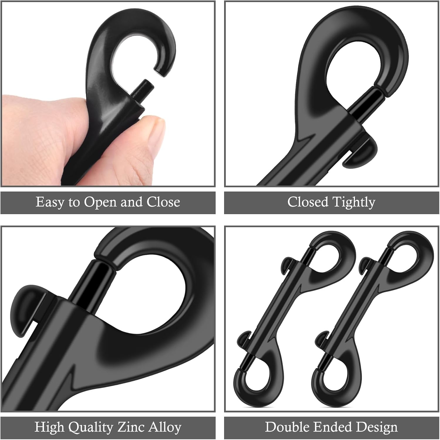 ERKOON 35 Inch Double Ended Bolt Snap Hooks 4 Pack