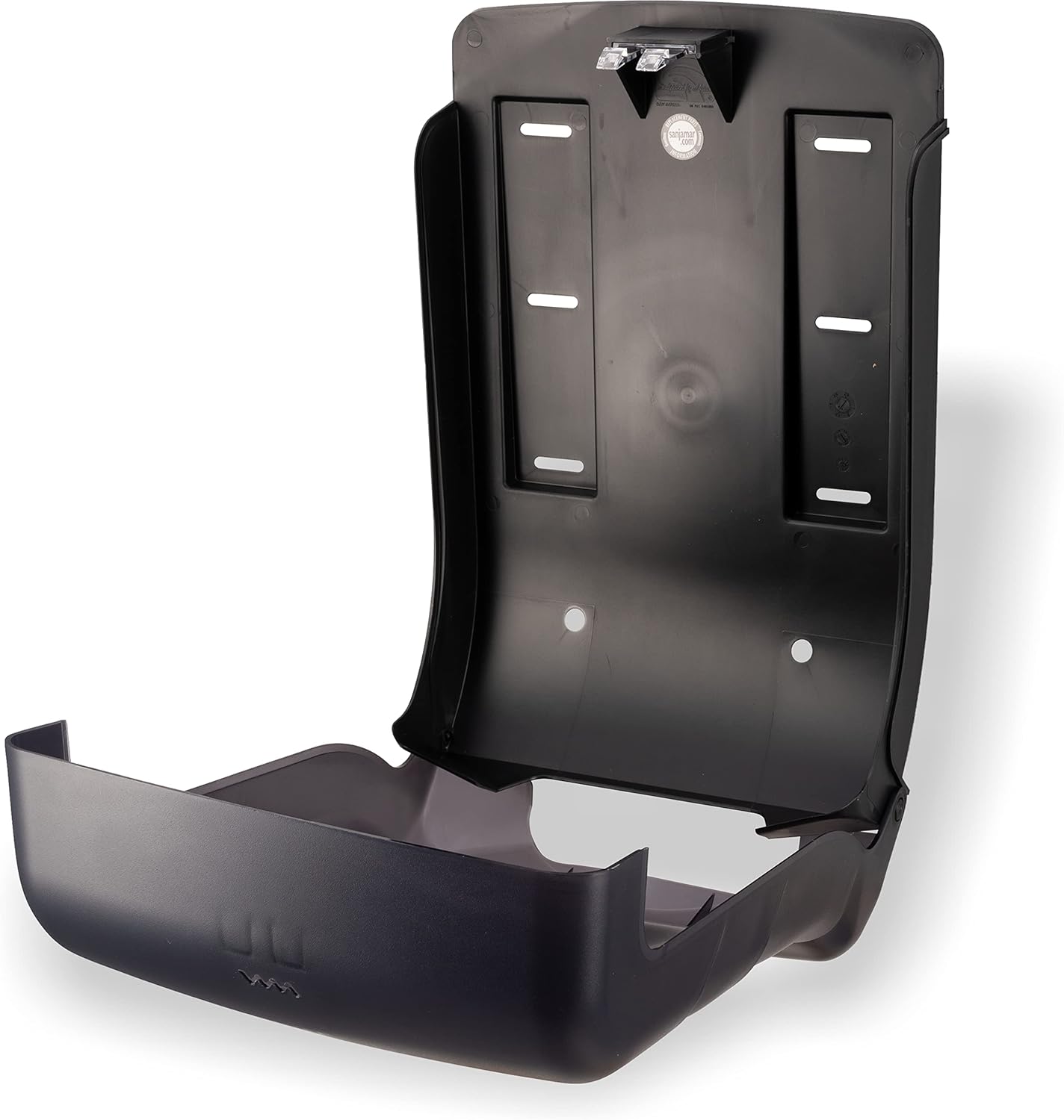 San Jamar UltraFold Plastic Paper Towel Dispenser for Bathroom Black