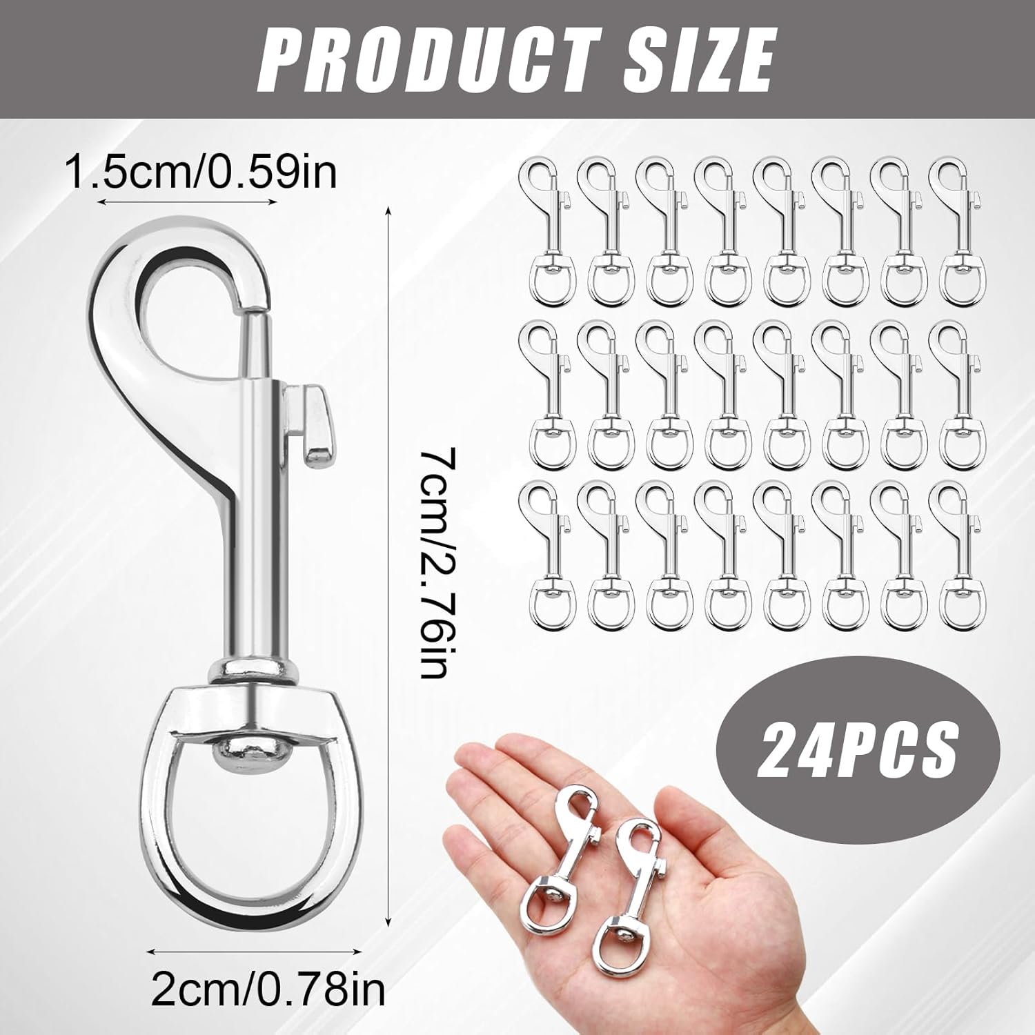 24 Swivel Snap Hooks
