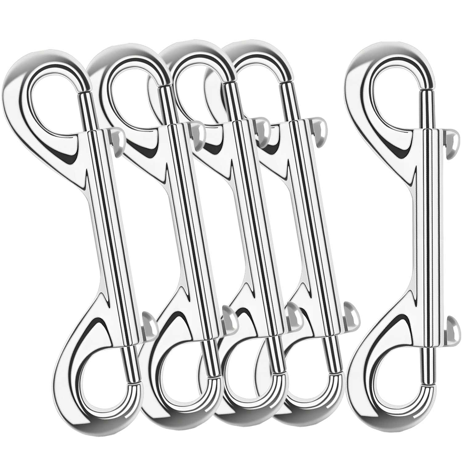 5-Piece Double-Ended Zinc Alloy Snap Clips
