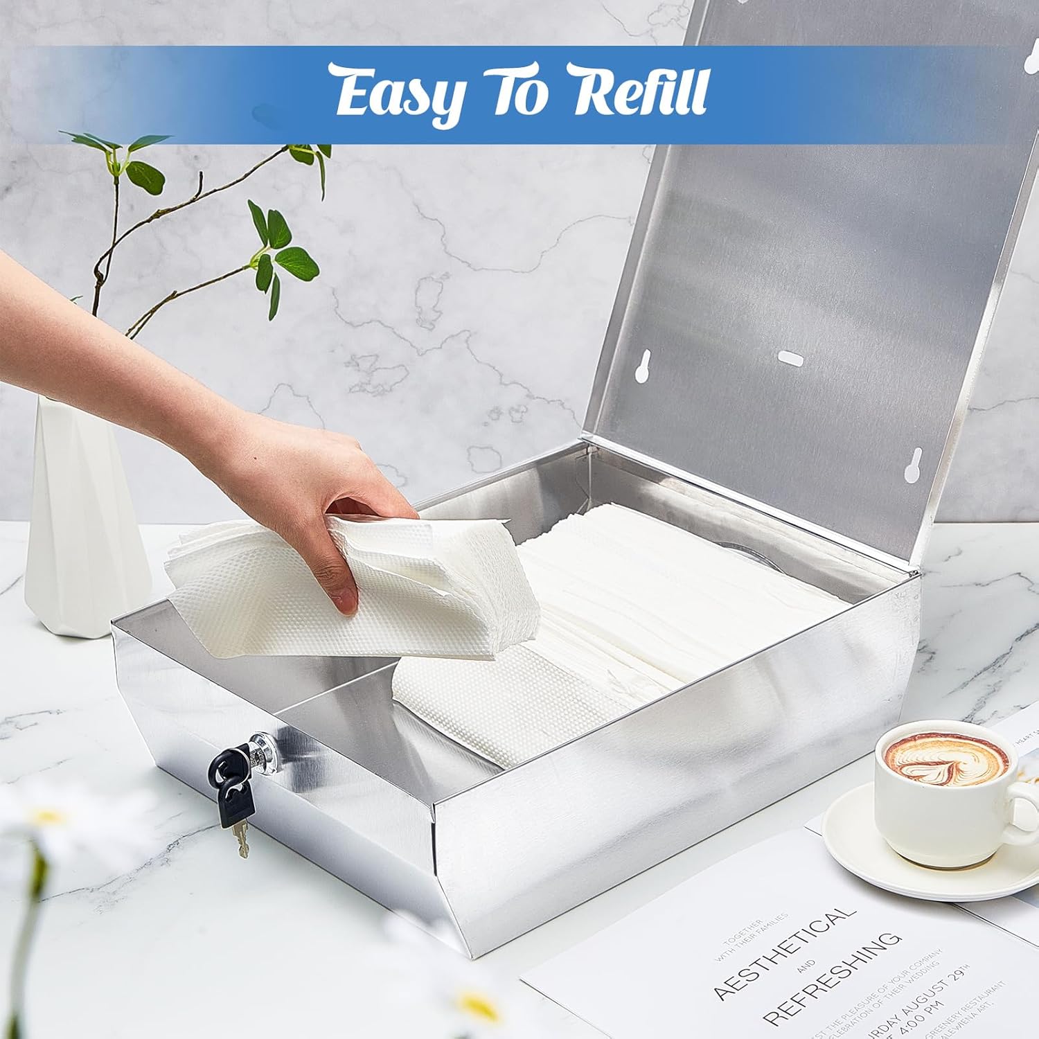 Premium Stainless Steel Towel Dispenser for Commercial Use