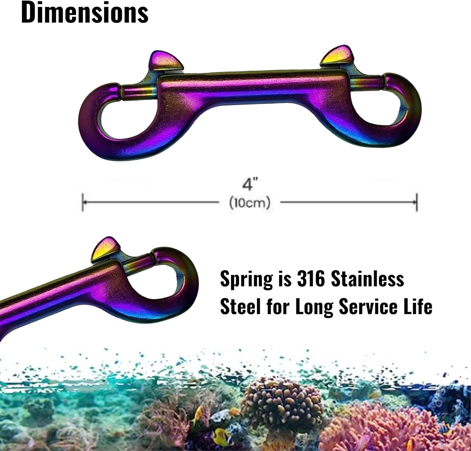 Marine Grade Bolt Snaps 100mm