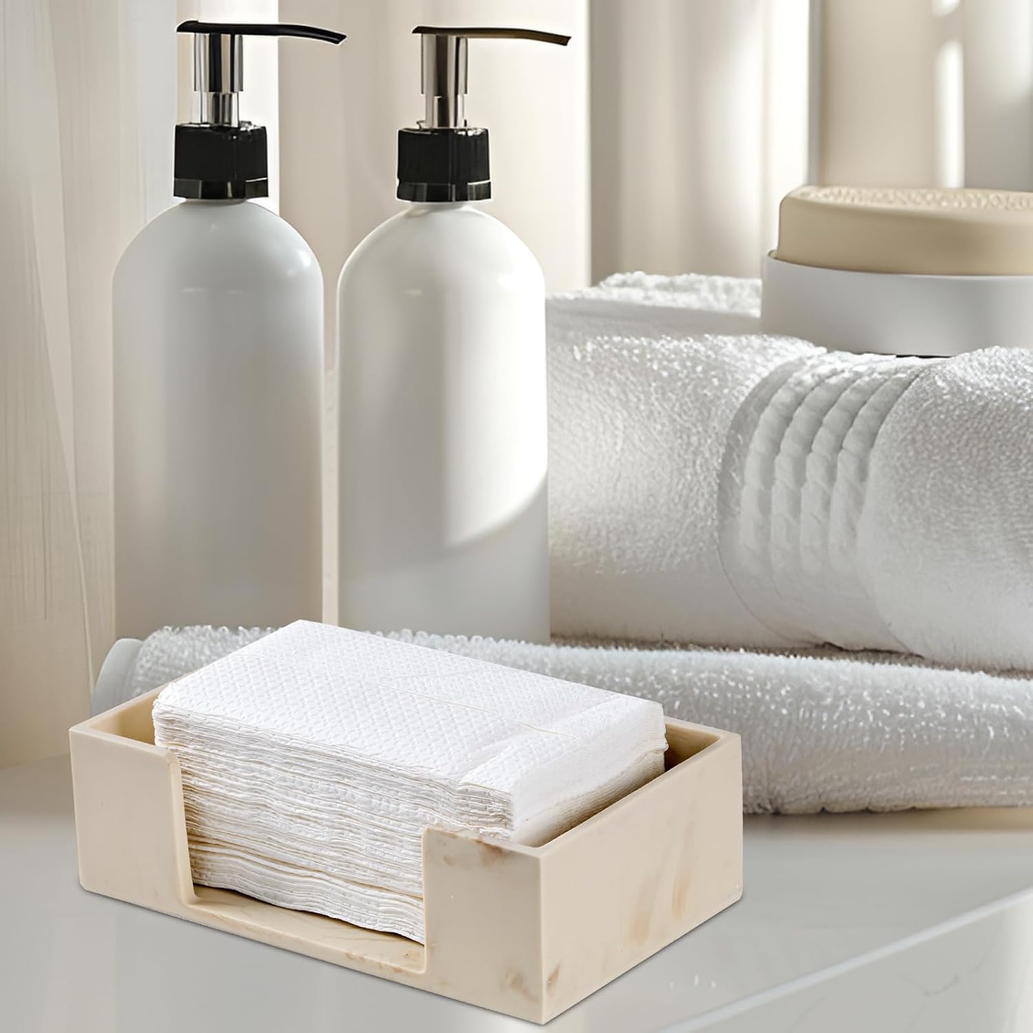 Marble Beige Napkin Holder