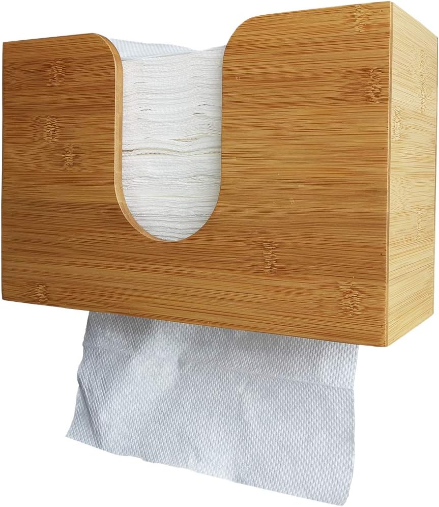 Eco-Friendly Bamboo Wall-Mounted Paper Towel Dispenser
