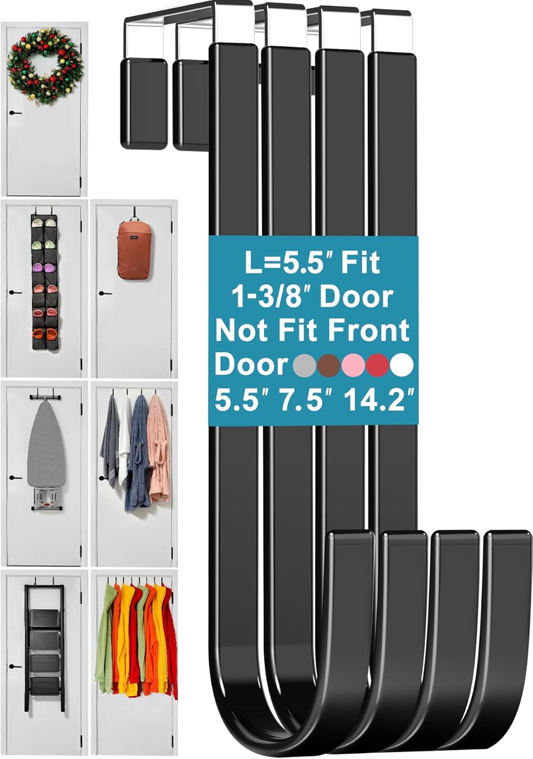 4pcs Over The Door Hooks 55 Inch Heavy Duty