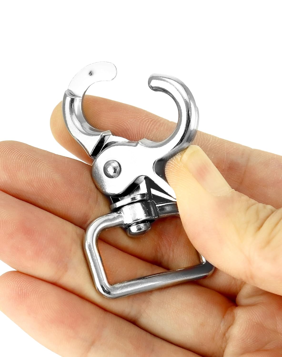 QWORK Swivel Snap Hooks 10 Pack Nickel Plated