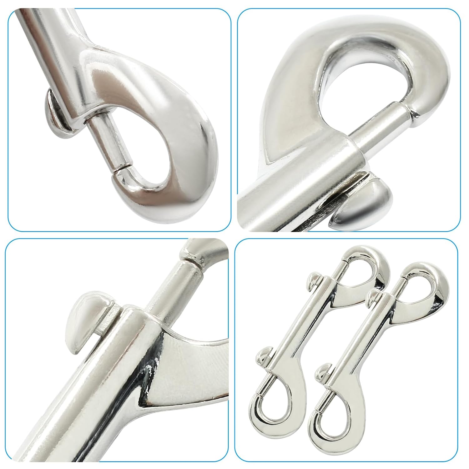2-Piece Zinc Alloy Double-Ended Snap Clips