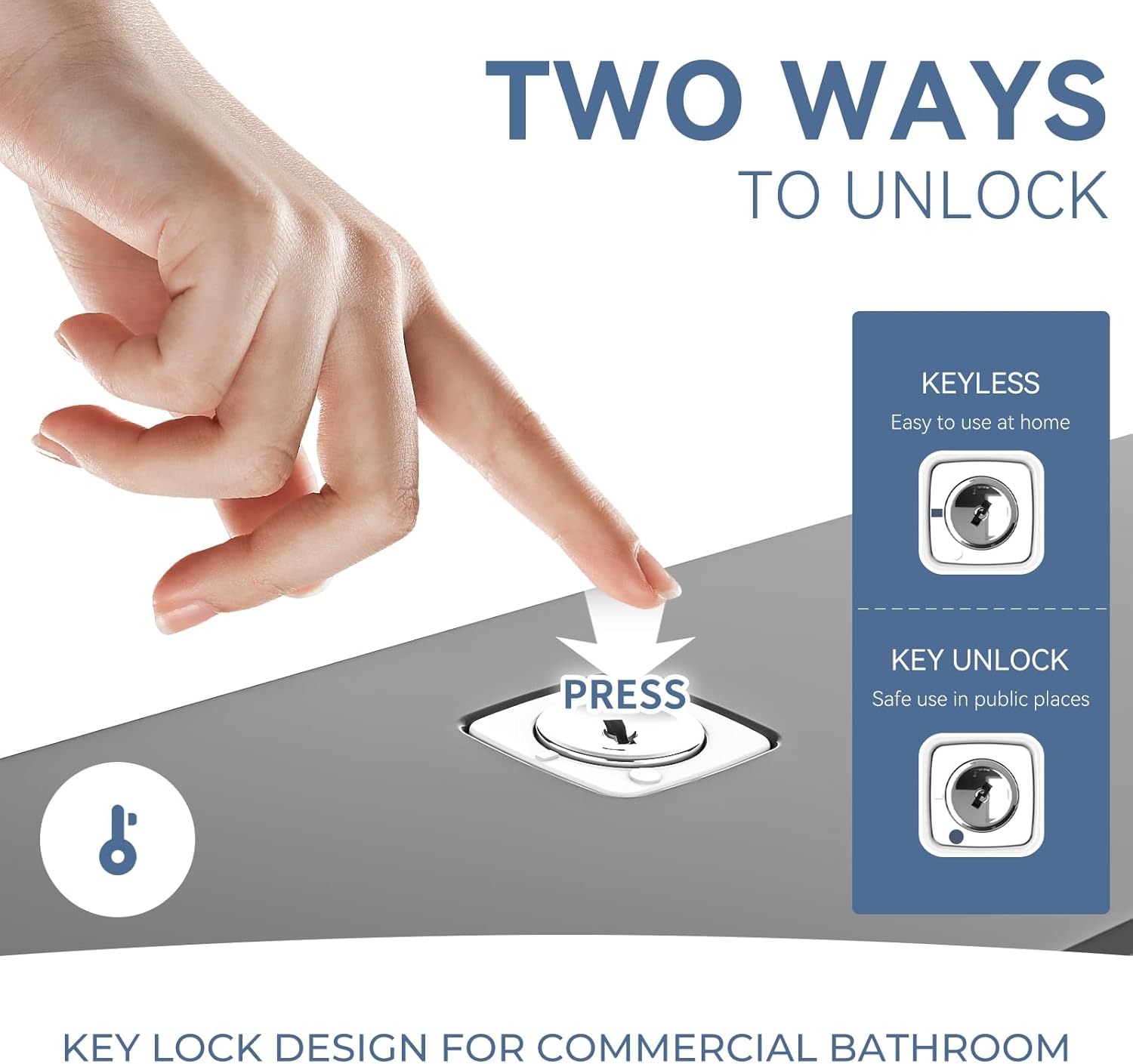 Wall Mounted Paper Towel Dispenser with Key Lock and Transparent Window