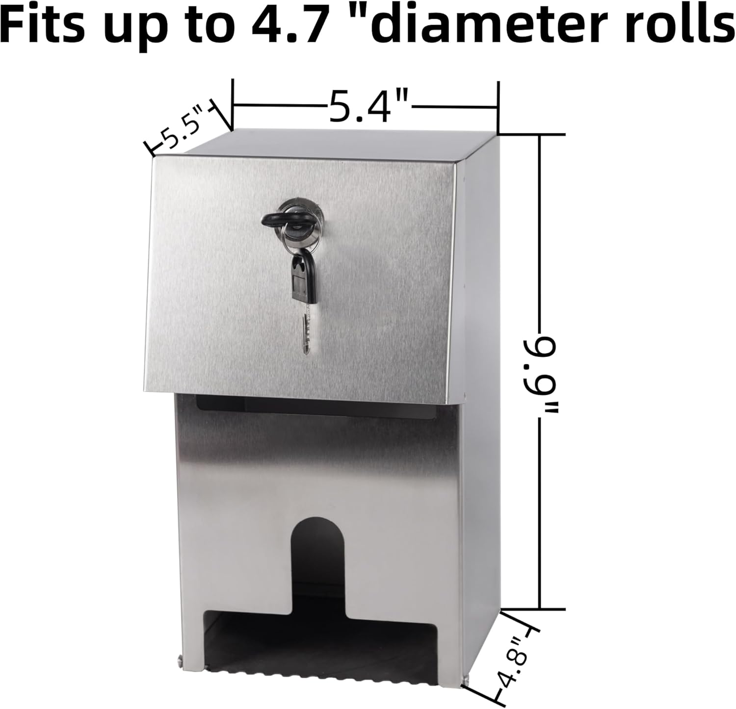 Commercial Double Rolls Toilet Paper Dispenser with Lock