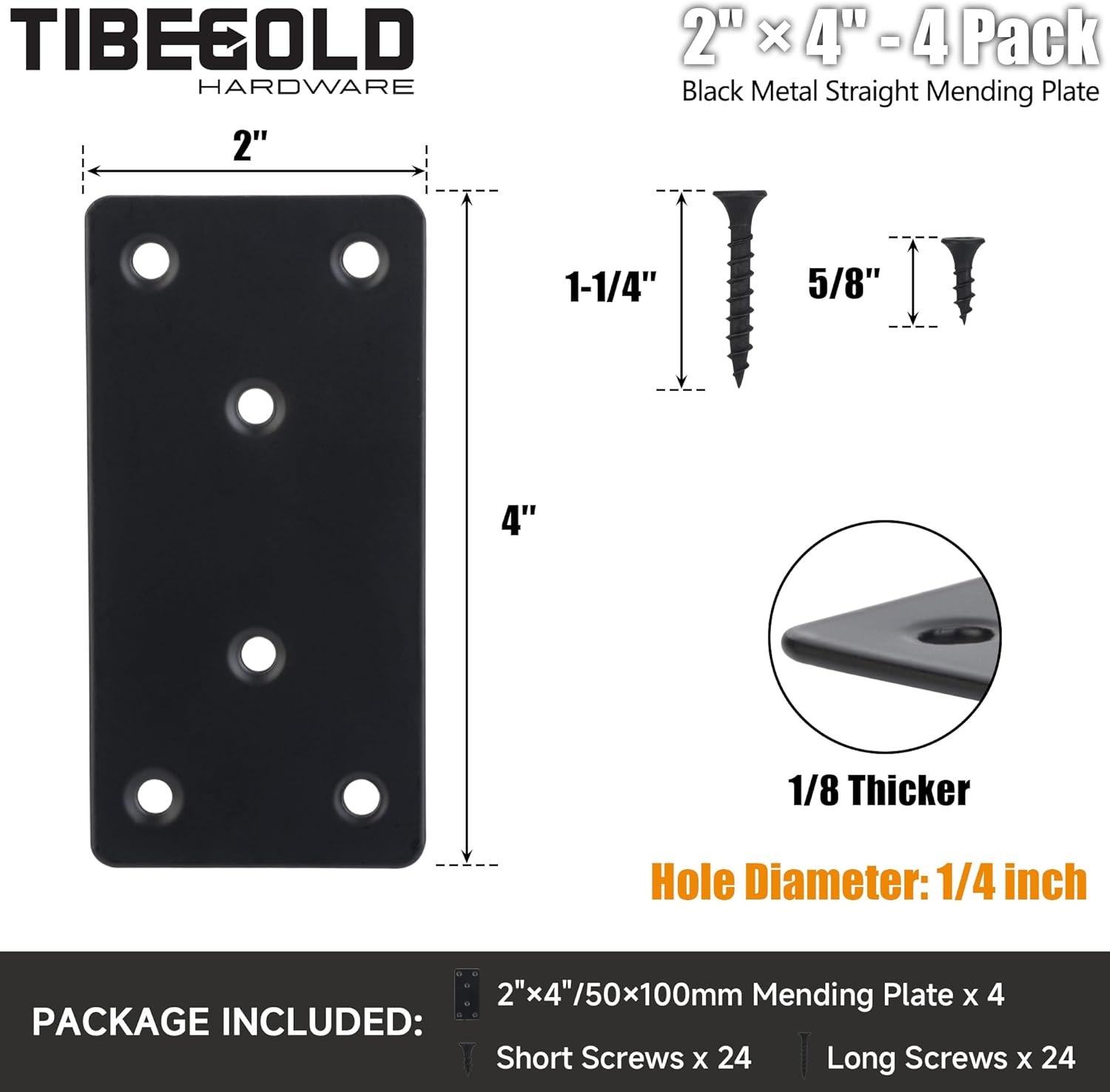 Durable Mending Plate for Wood furniture Fences