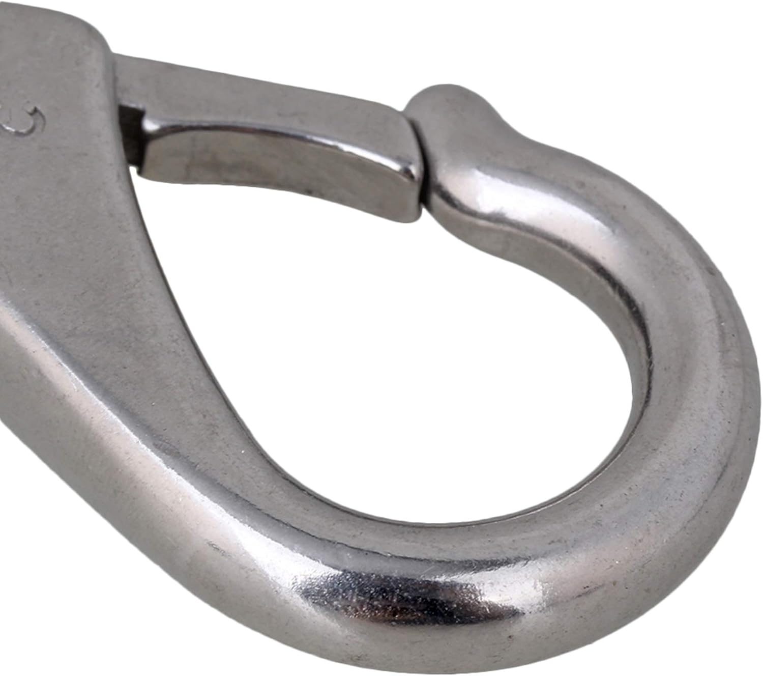 BQLZR 97mm 304 Stainless Steel Spring Loaded Fixed Eye Boat Snap Hook