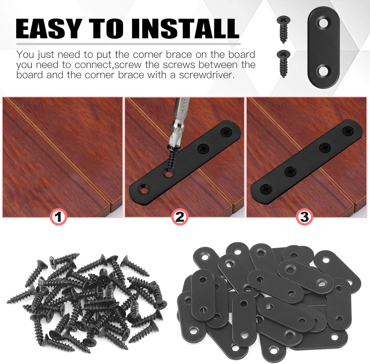 Sturdy Hilitchi Straight Bracket for Flat Surfaces