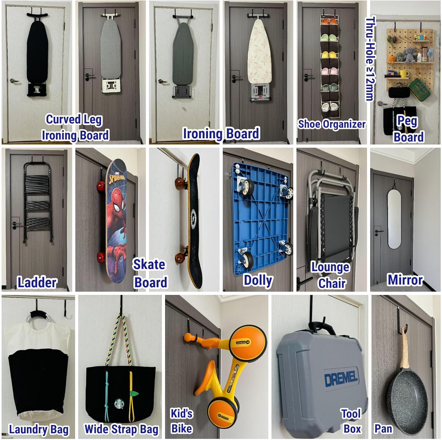 4pcs Over The Door Hooks 55 Inch Heavy Duty