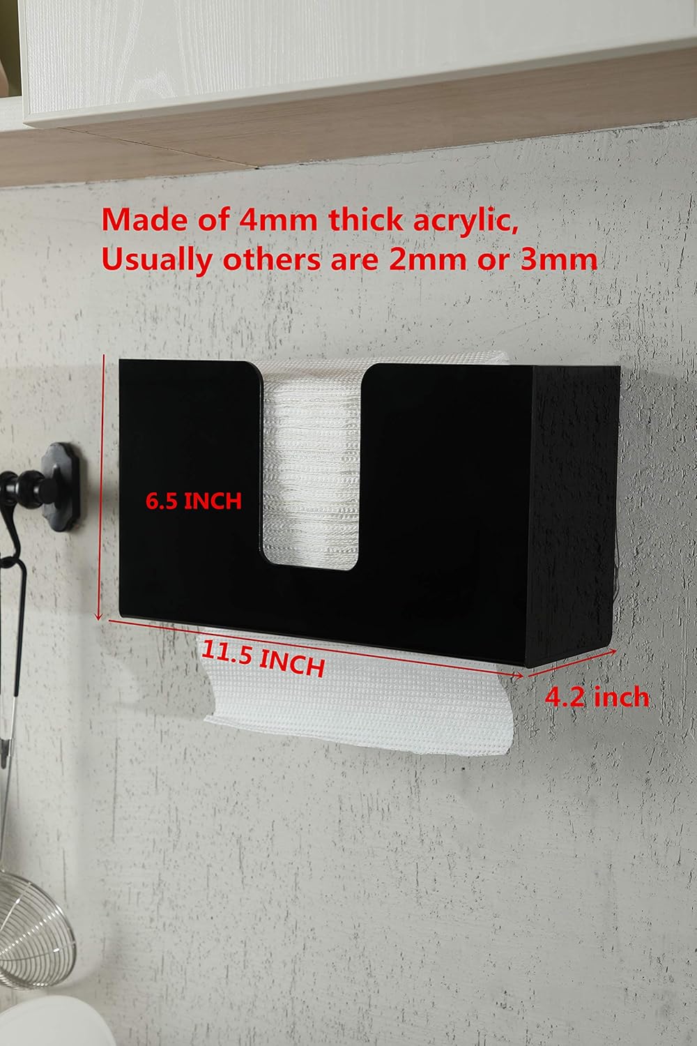 IEEK Paper Towel Dispenser Wall Mount Black