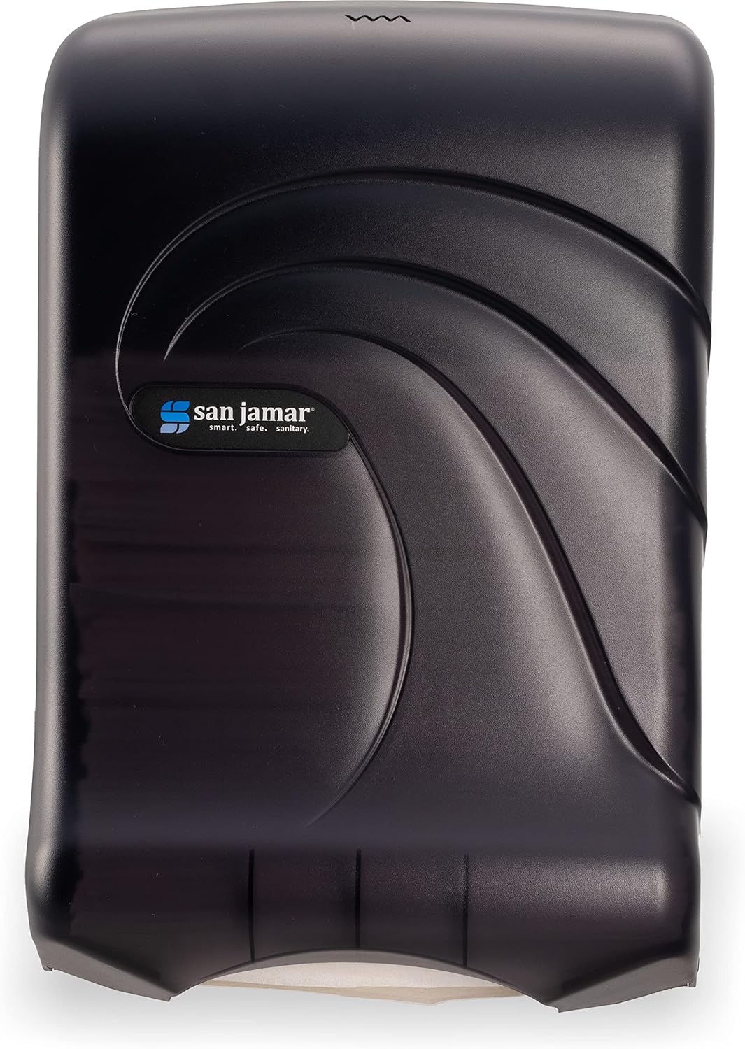 San Jamar UltraFold Plastic Paper Towel Dispenser for Bathroom Black