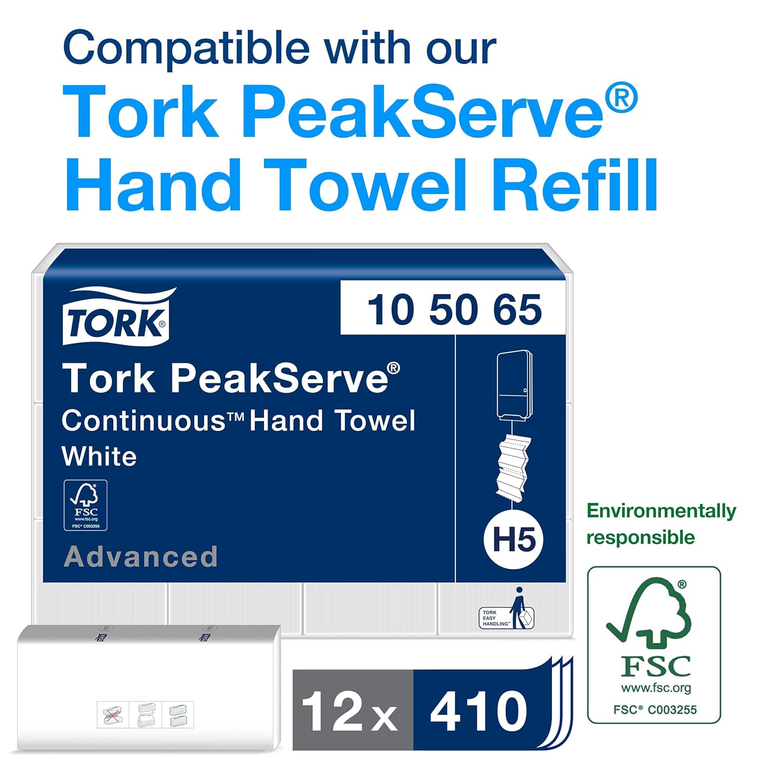 Tork PeakServe Continuous Hand Towel Dispenser Black