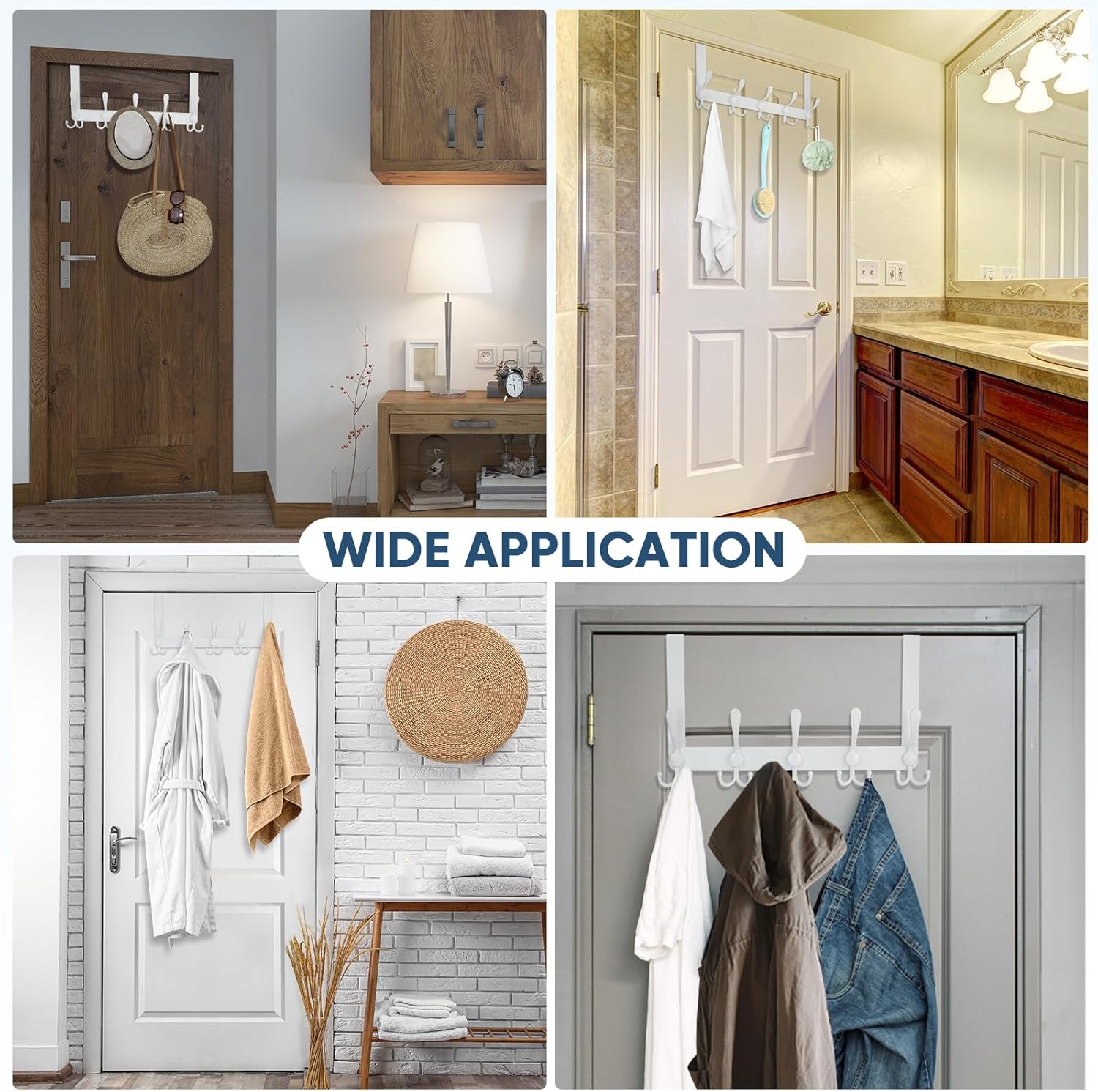 Extra Strong Over-the-Door Hook for Bathroom Bedroom Use