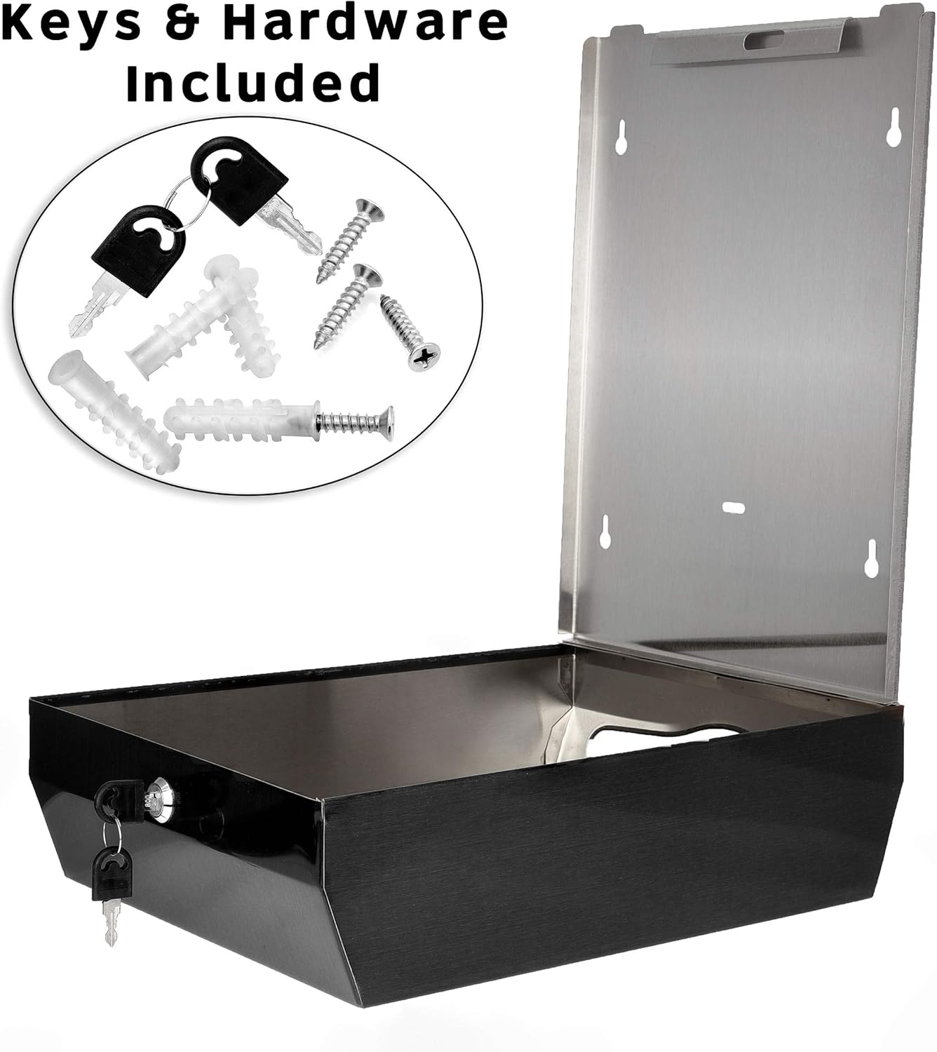 Alpine Black Towel Dispenser - Industrial Wall-Mount