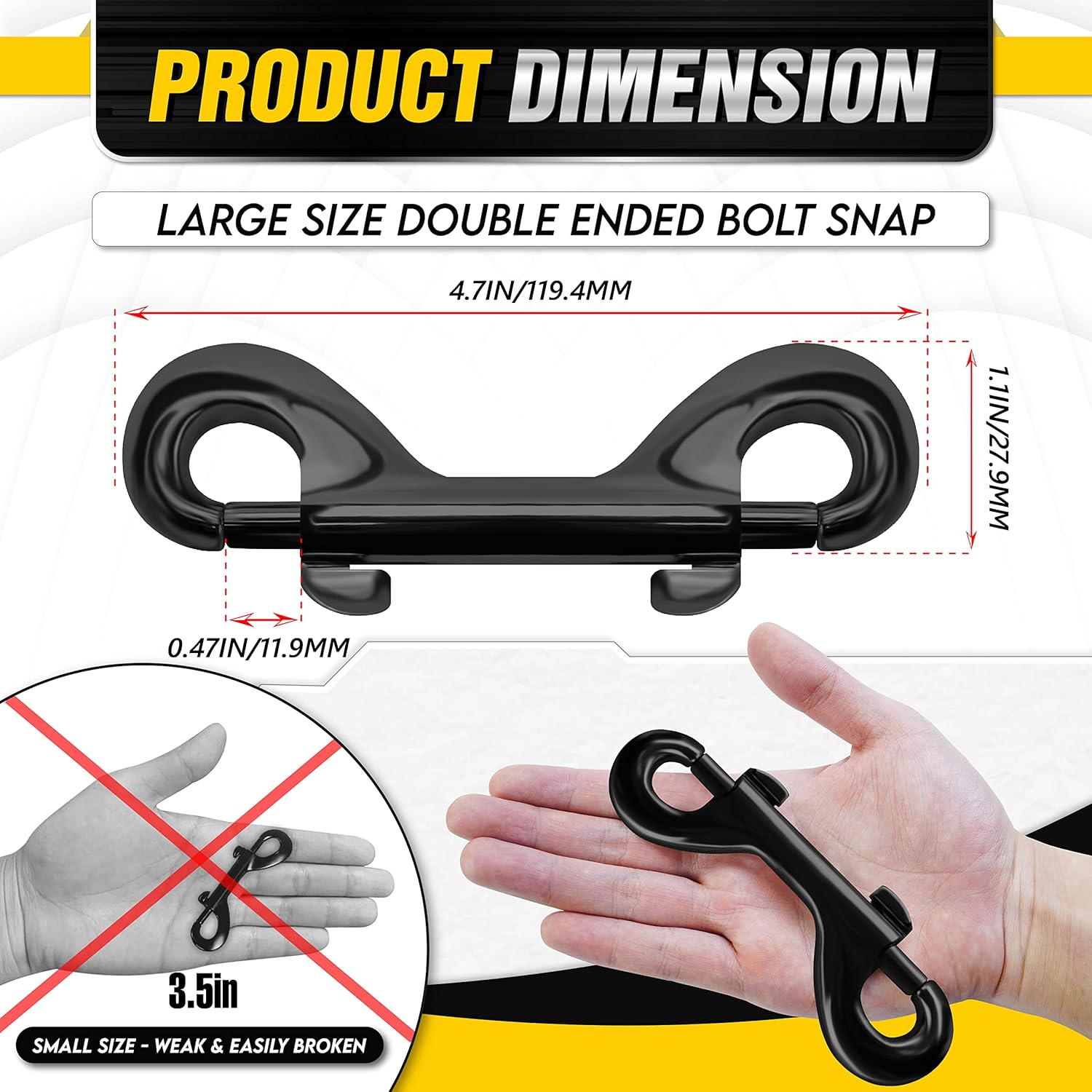 Secure and Durable Bolt Snap Hook Set