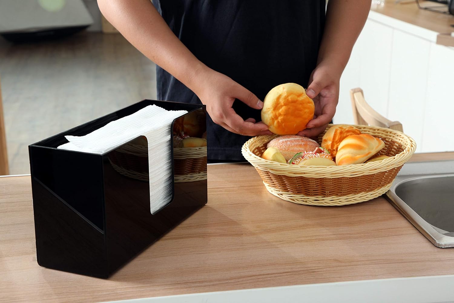 IEEK Paper Towel Dispenser Wall Mount Black