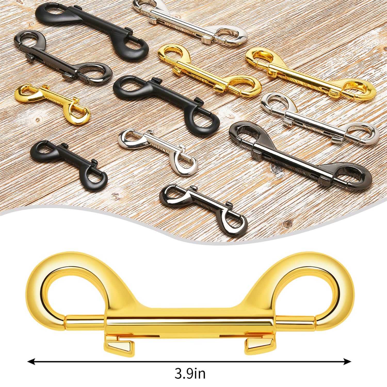 Double-Ended Bolt Snaps Keys for Dogs Zinc Alloy