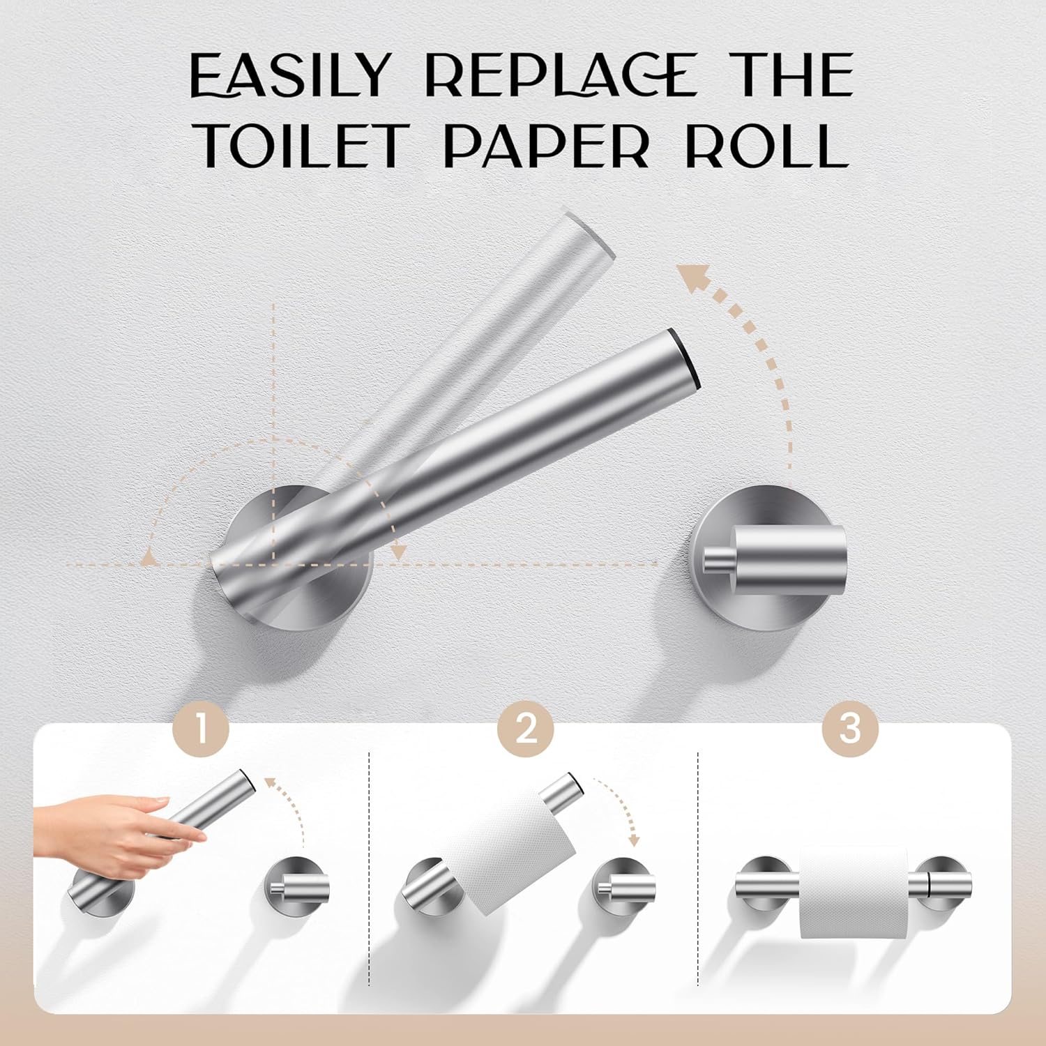 Day Moon Designs Brushed Nickel Toilet Paper Holder