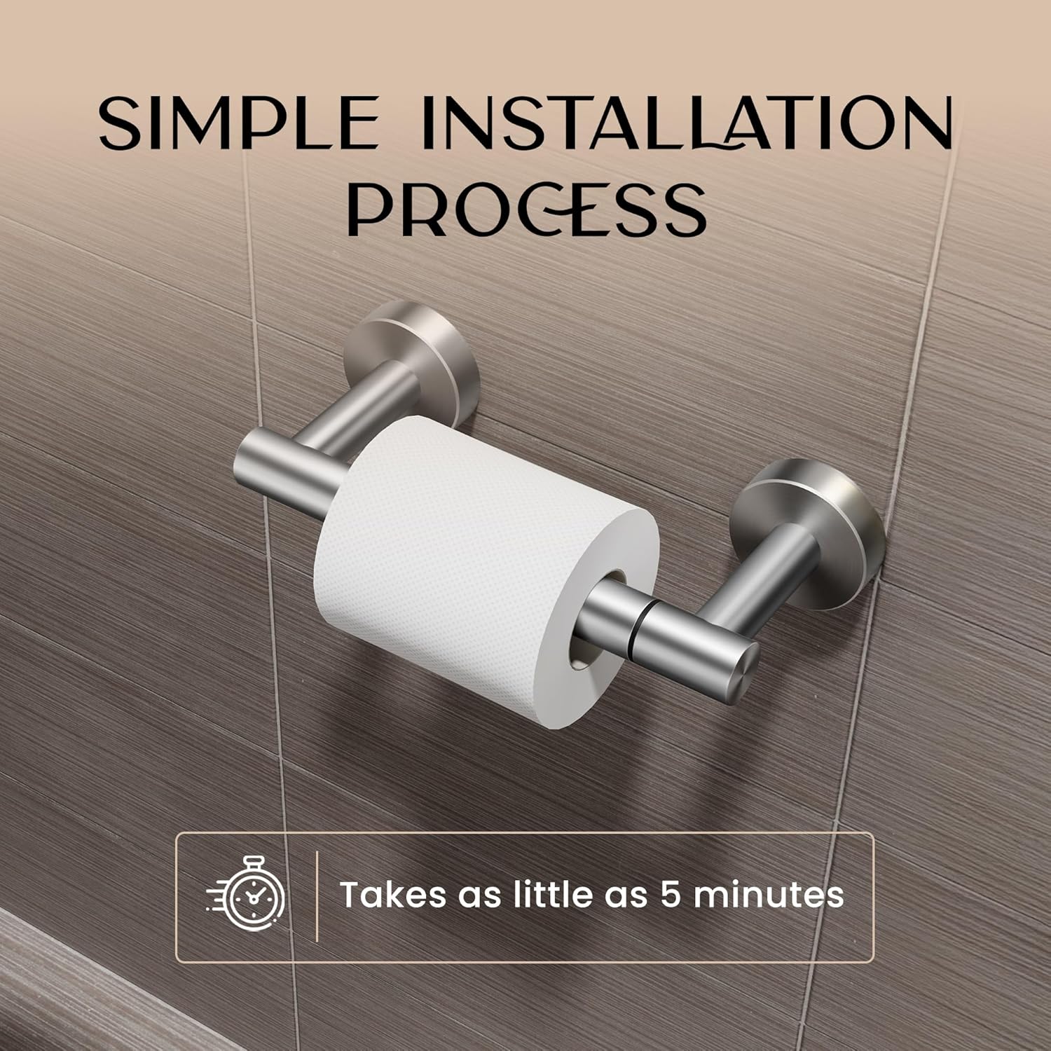 Day Moon Designs Brushed Nickel Toilet Paper Holder