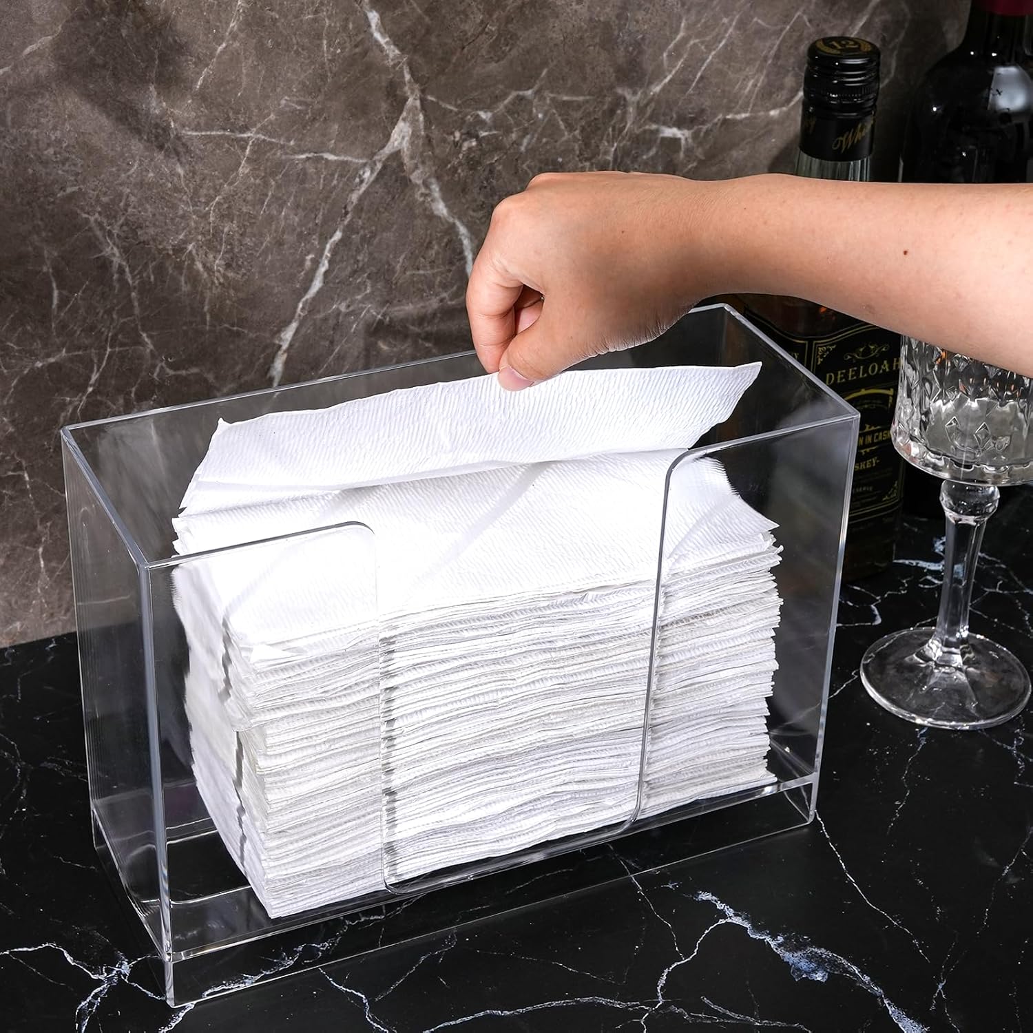 Paper Towel Dispenser Wall Mount Clear Multi-Fold