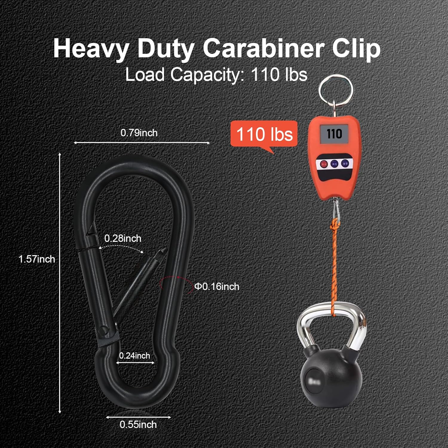 10Pack KINLINK Spring Snap Clips