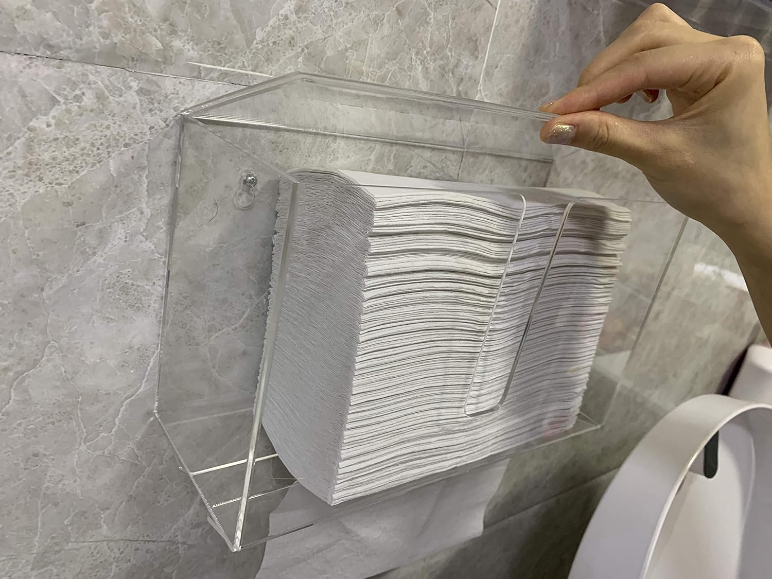 CQ Acrylic Wall-Mount Paper Towel Dispenser