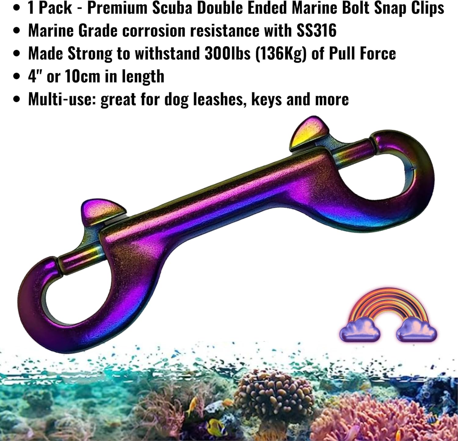 Marine Grade Bolt Snaps 100mm