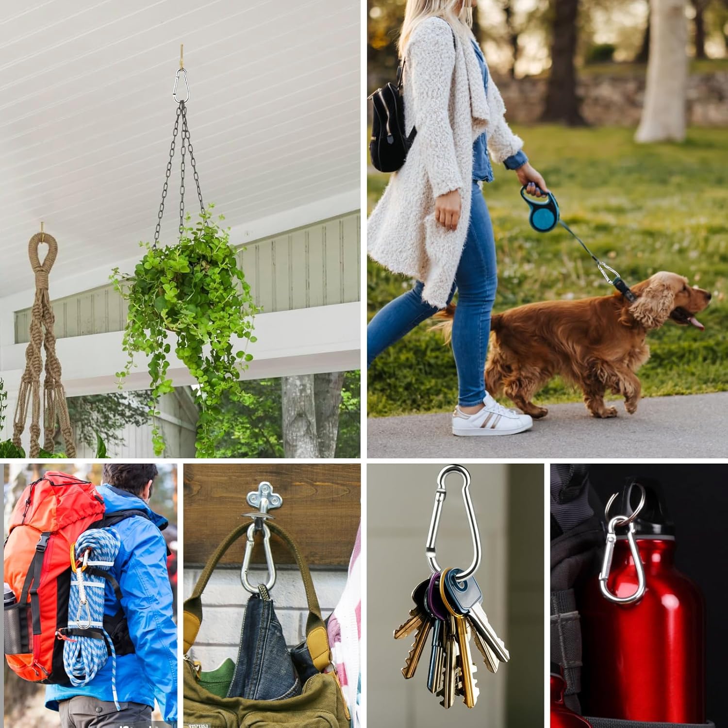 Durable 30-Piece Small Carabiner Clips