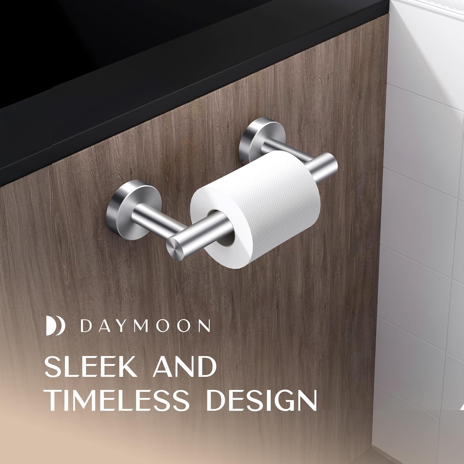 Day Moon Designs Brushed Nickel Toilet Paper Holder