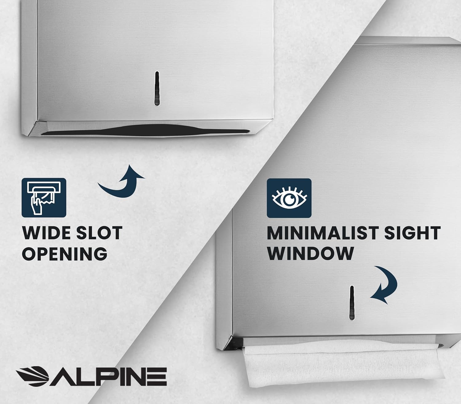 Alpine Commercial Paper Towel Dispenser Wall Mount Stainless Steel