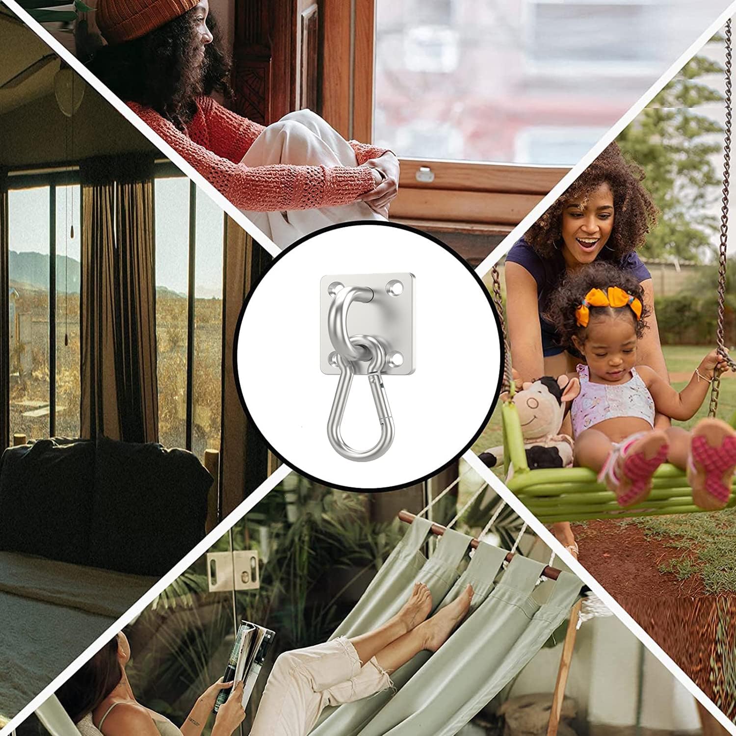 Hulless 8-Piece Stainless Steel Hook Set for Marine and Industrial Use