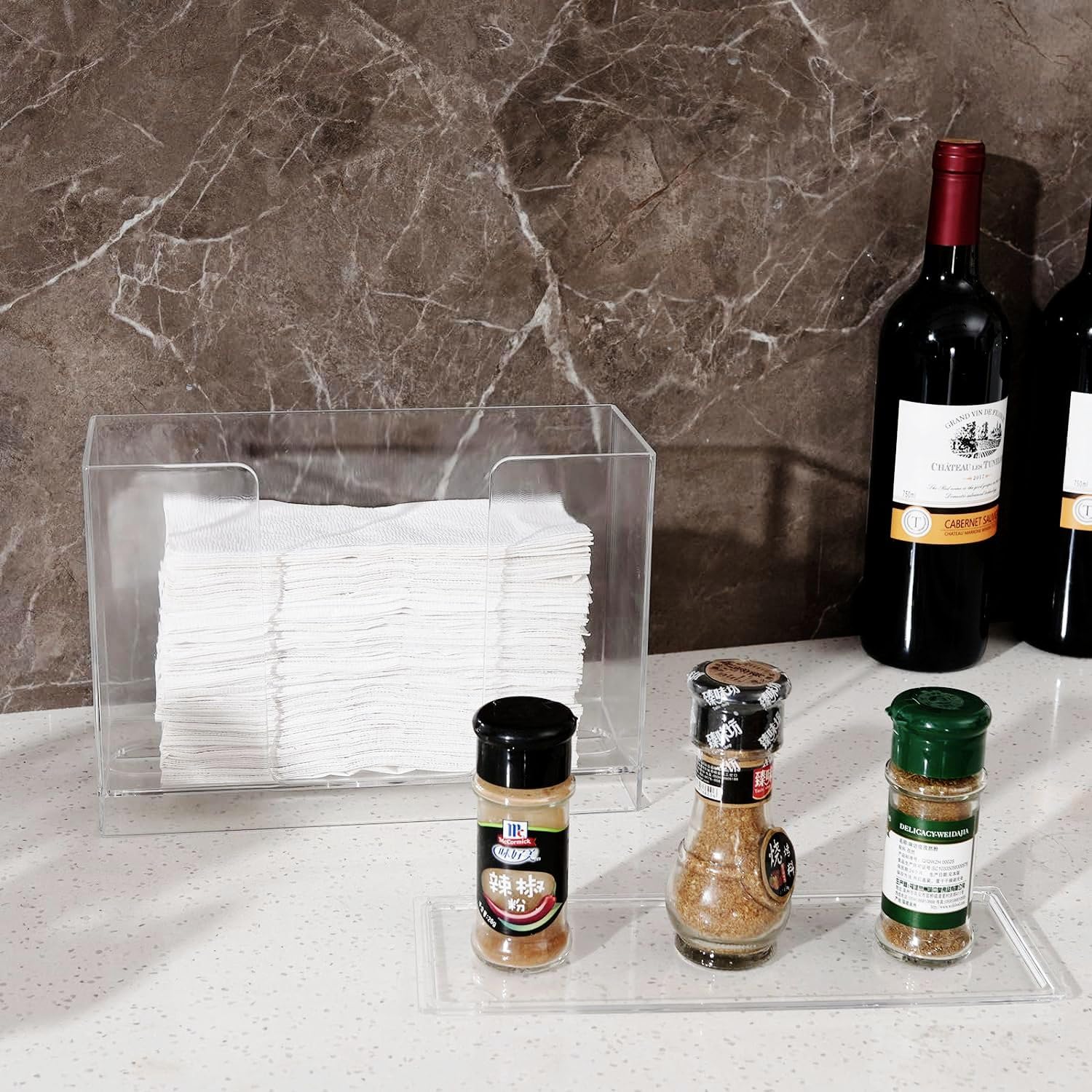 Premium Clear Acrylic Paper Towel Dispenser with Removable Lid