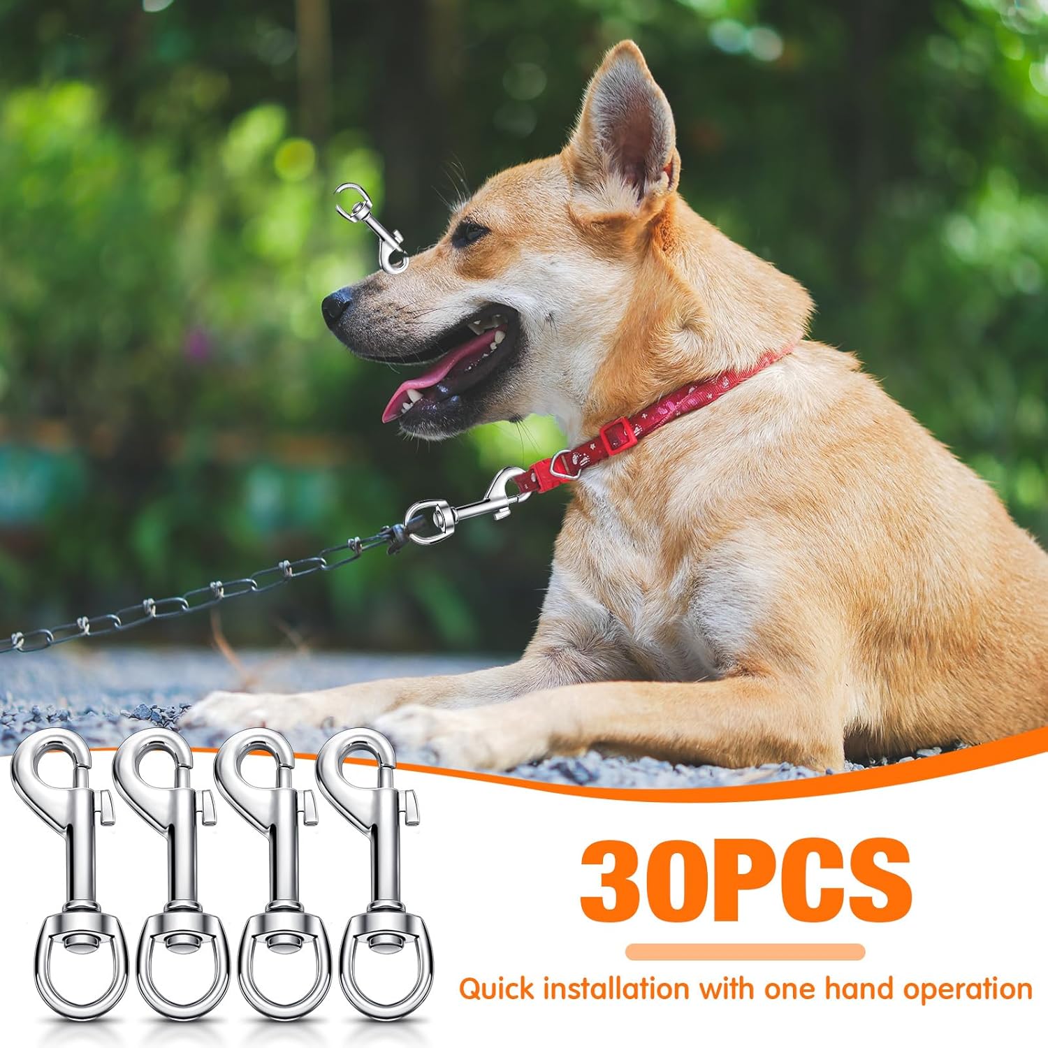 Therwen Heavy Duty Swivel Snap Hooks for Dog Leash