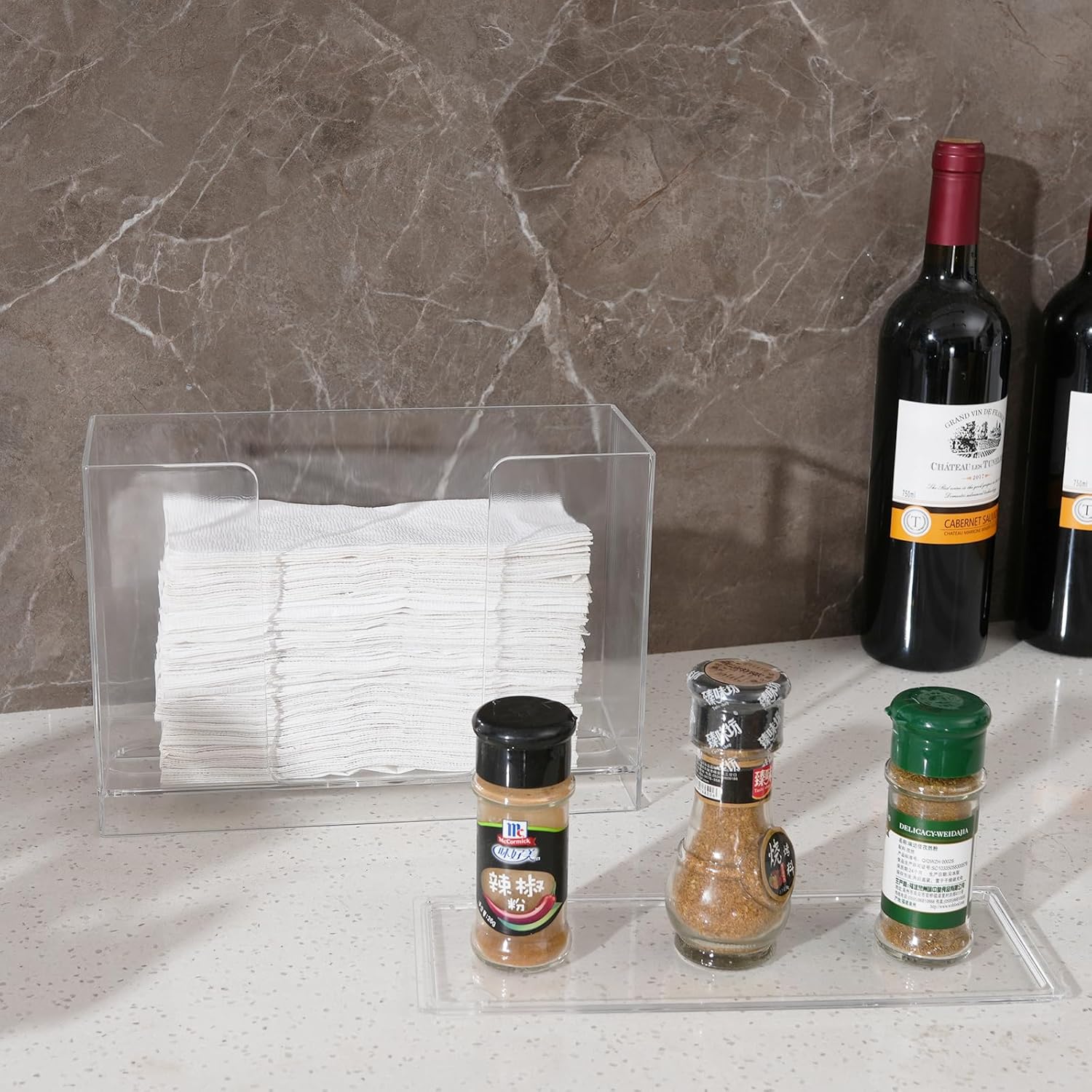 Paper Towel Dispenser Wall Mount Clear Multi-Fold
