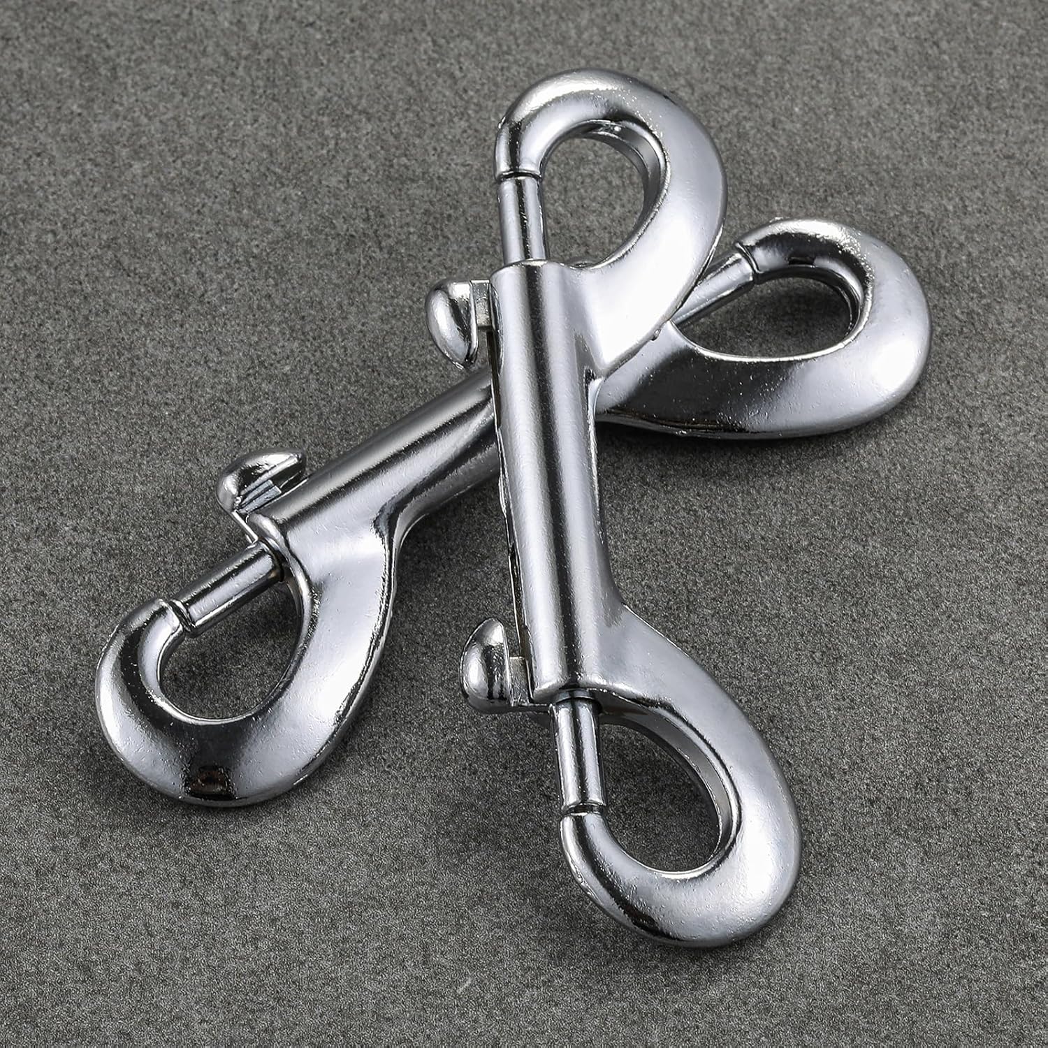 Wensilon 8 Pcs Silver Marine Grade Double Ended Bolt Snap Diving Hook Clips