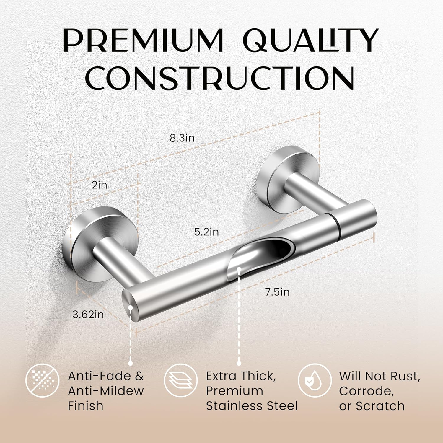 Day Moon Designs Brushed Nickel Toilet Paper Holder