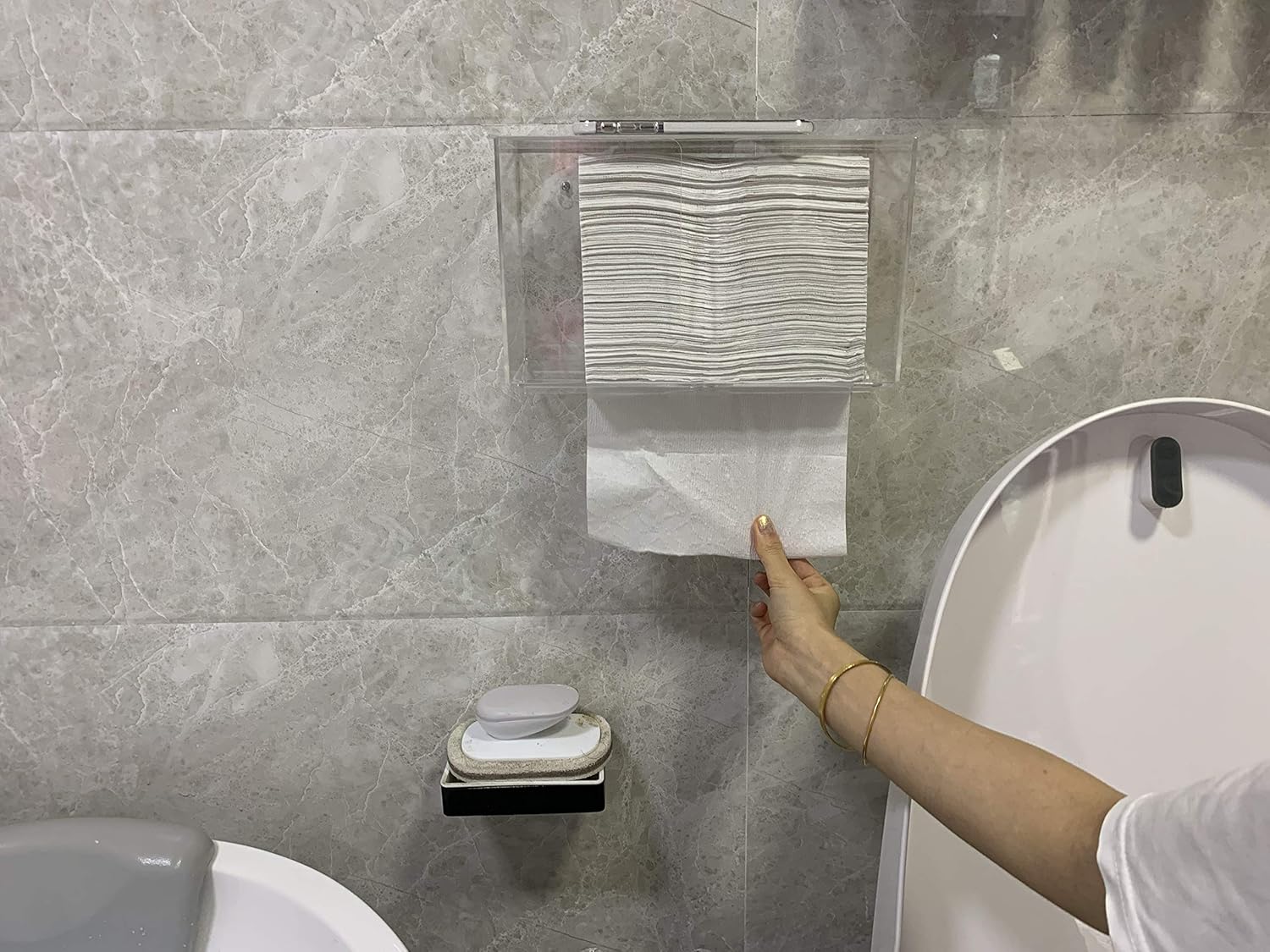 CQ Acrylic Wall-Mount Paper Towel Dispenser