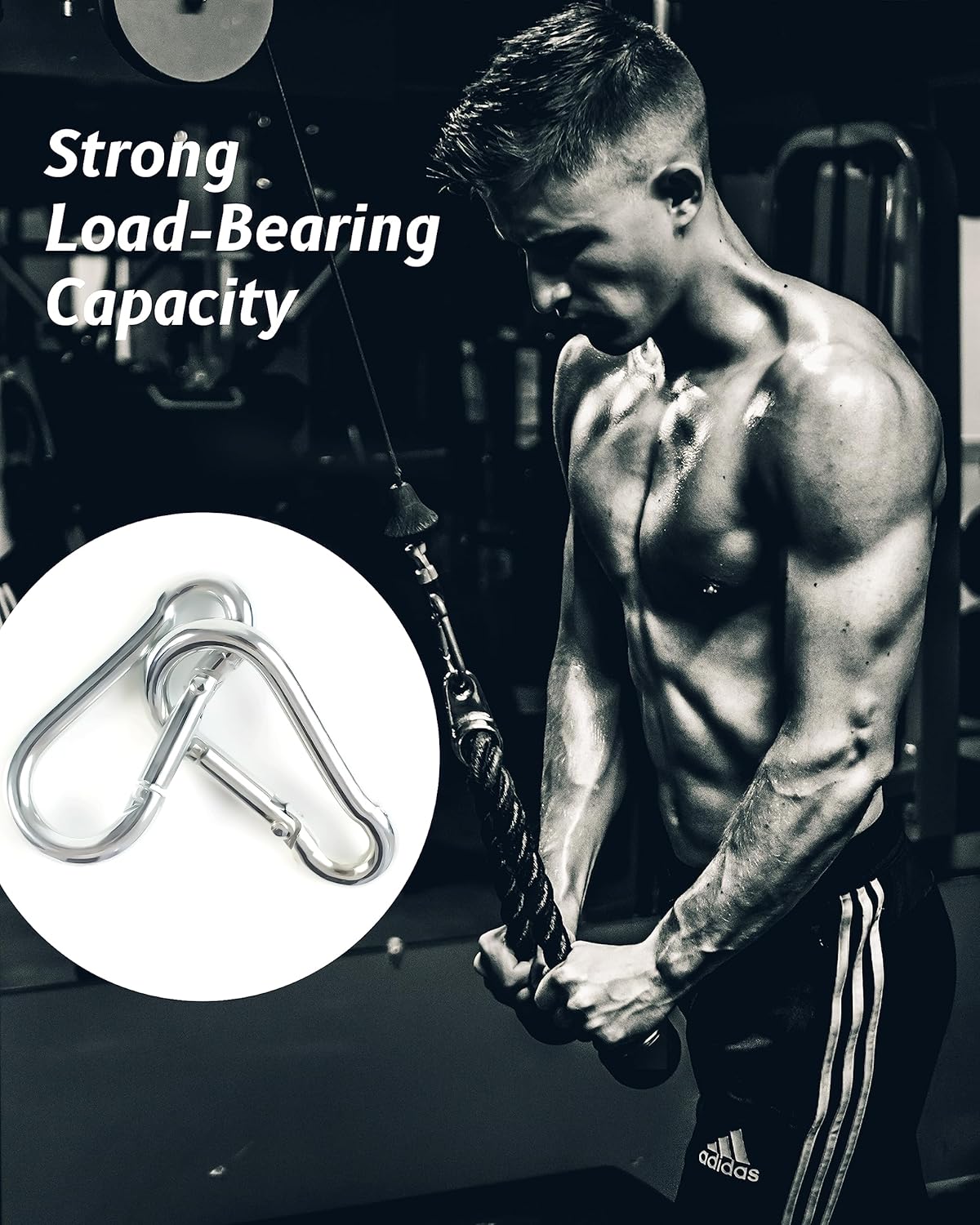 Small Carabiner Clips Set for Climbing Hiking Fishing Marine Use